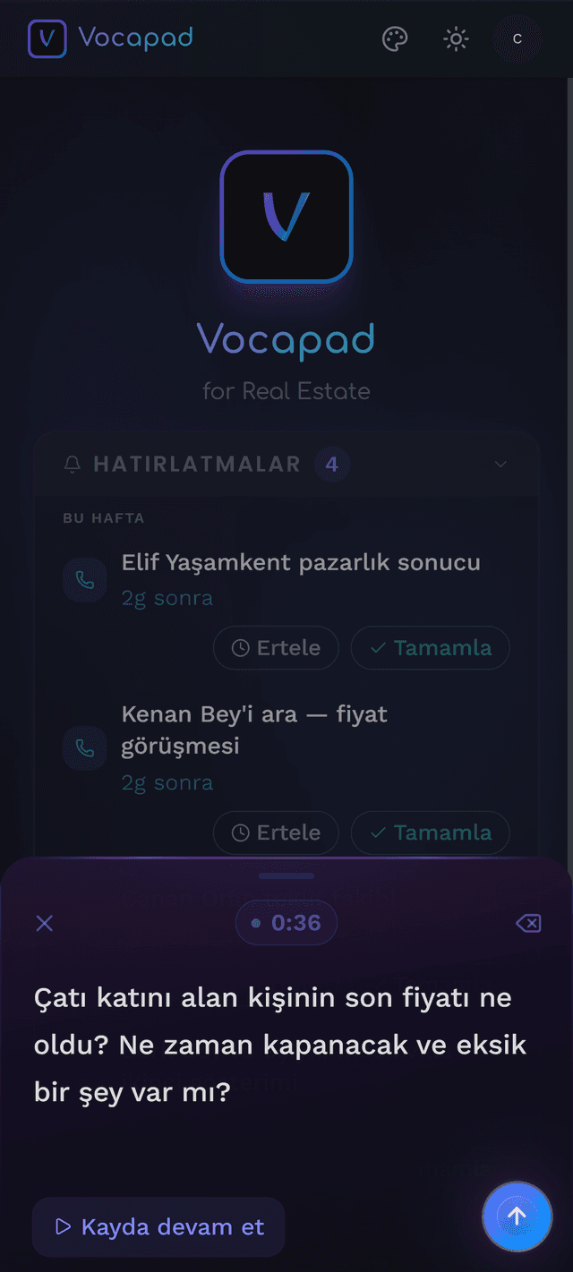 Voice query asking about a deal